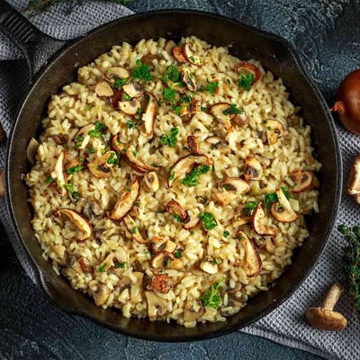 Veganes Pilz Risotto