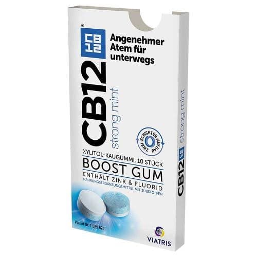 Mylan CB12 Boost Chewing Gum Sans Sucre Menthe Forte 10 Pièces
