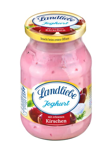 jar yoghurt returnable in Landliebe cherry fruit
