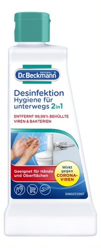 Lavet til at huske lunken sundhed Dr. Beckmann Disinfection 2 in 1 Hygiene for on the go